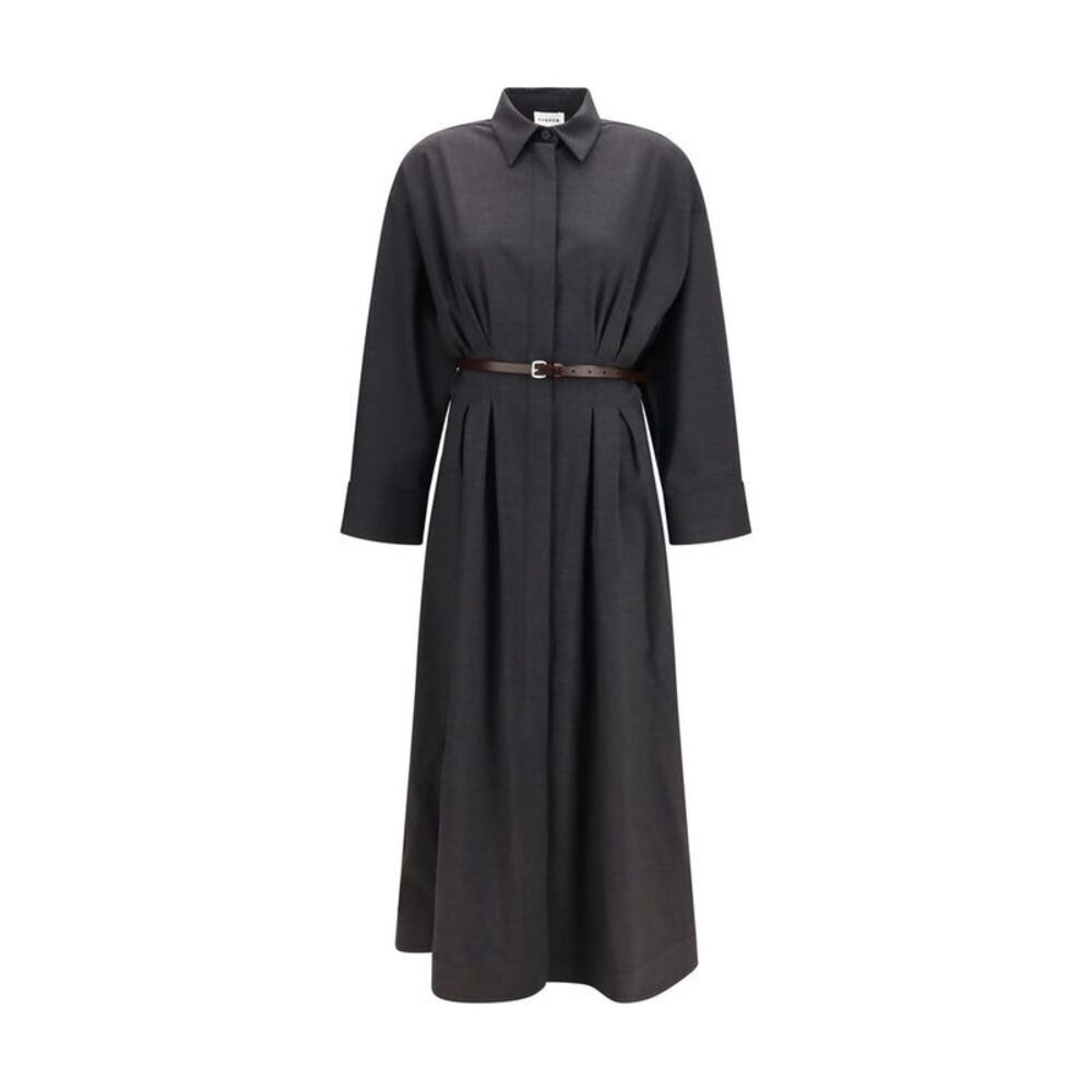P.A.R.O.S.H. Gray Wool Oves Aries Casual Women's Dress